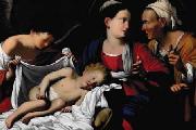 Carlo Saraceni The Madonna and Child with Saint Anne and an Angle oil painting reproduction